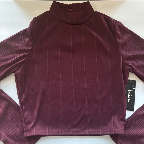 Lulus “My Way” Plum Purplish Burgundy Two-Piece Long Sleeve Dress – Size Large - Picture 5 of 11